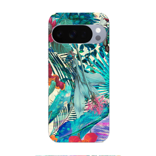 Google Pixel 10 Pro Blue laves tropical Transparent Silicone TPU Θήκη